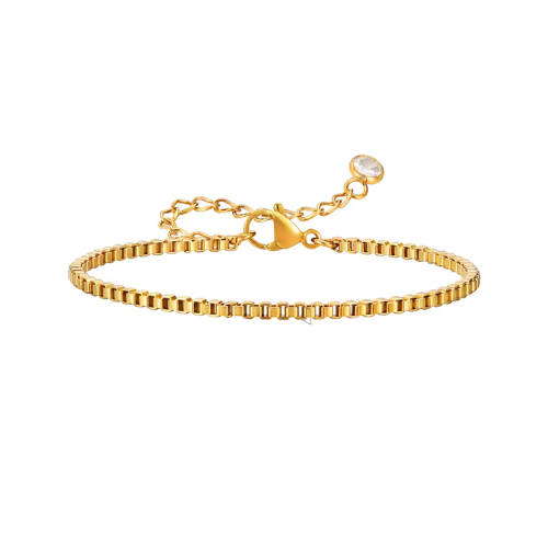 Bracelet Chaîne - Maille Carrée Minimaliste — détails et finitions
