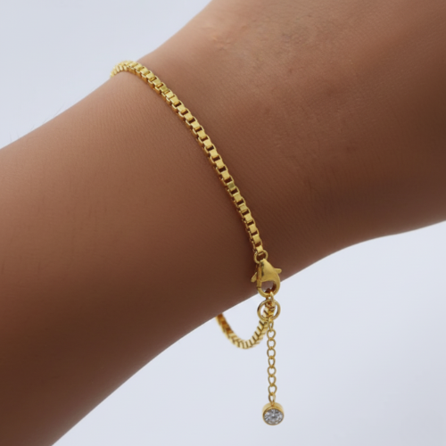 Bracelet Chaîne - Maille Carrée Minimaliste