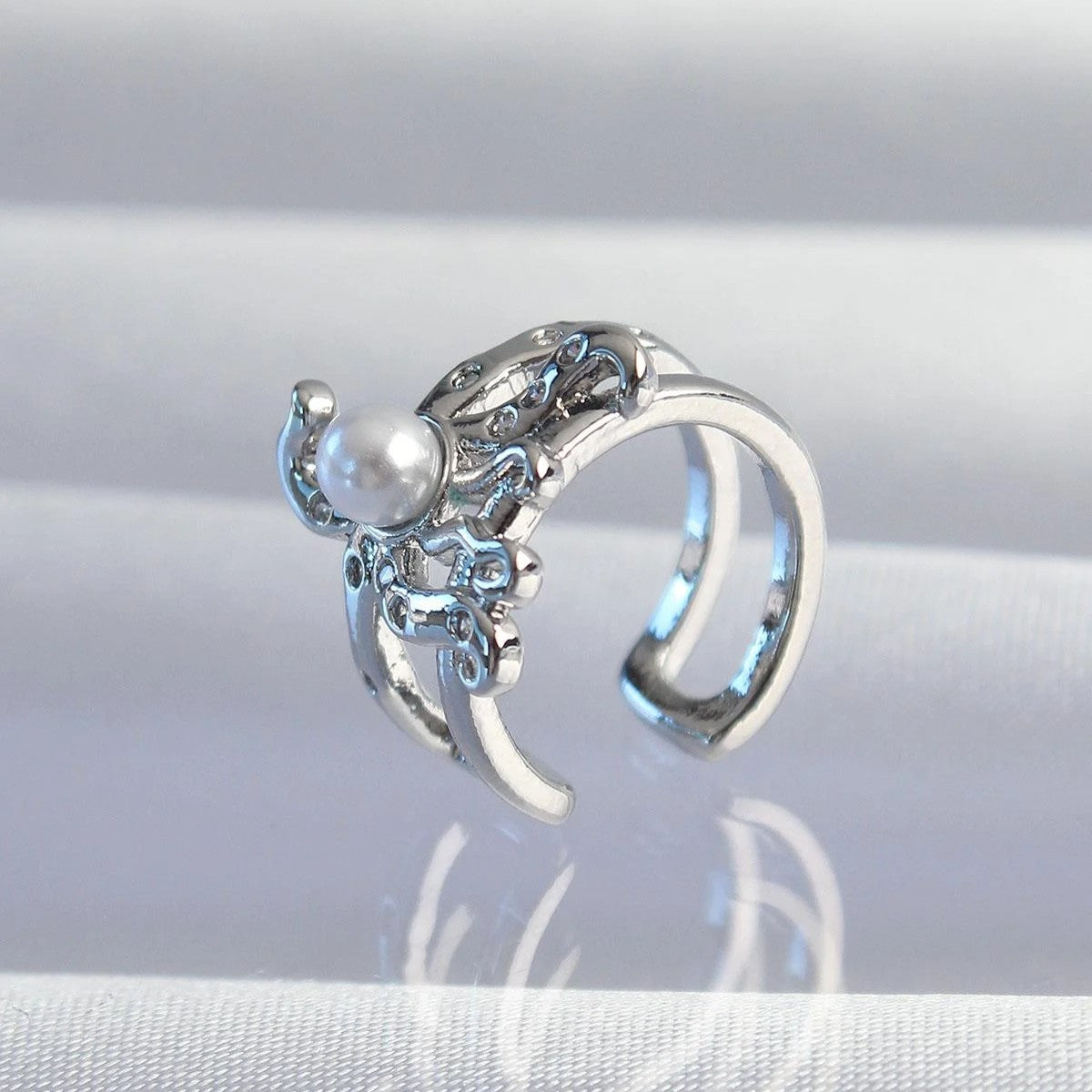 Earcuff - Perla argentée exemple