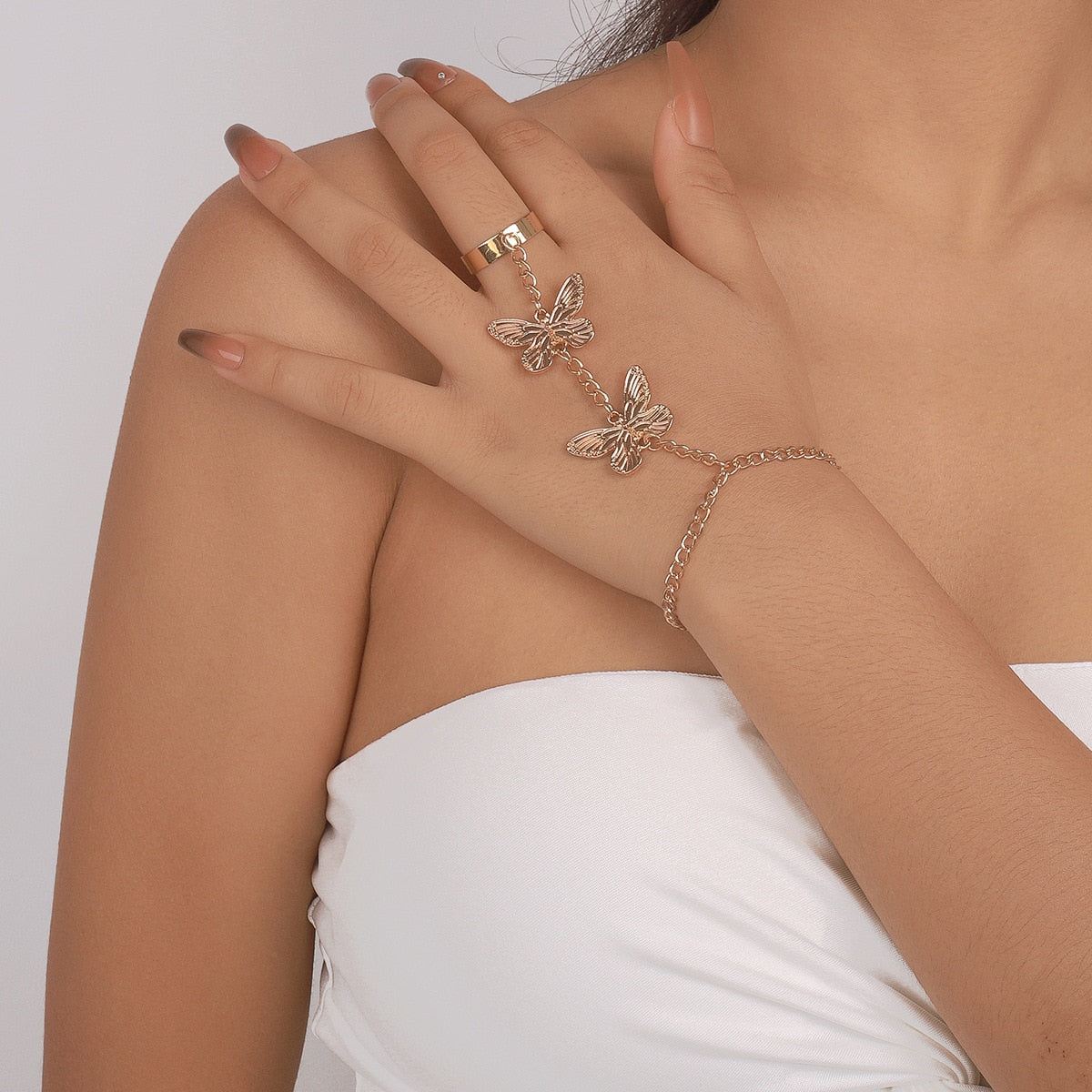 Bague en bracelet Papillon