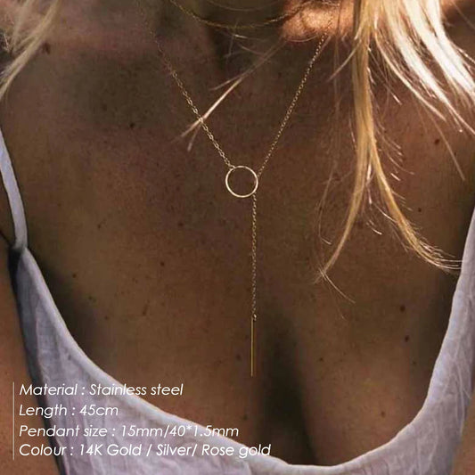 Collier en Y - Éclat Lunaire — détails et finitions