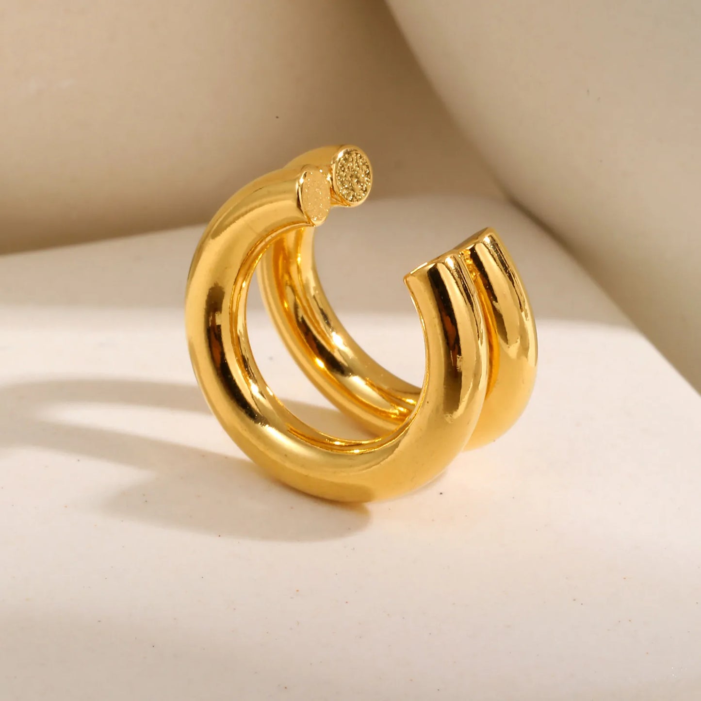 Ear Cuff Éclat de Goutte faux piercing doré