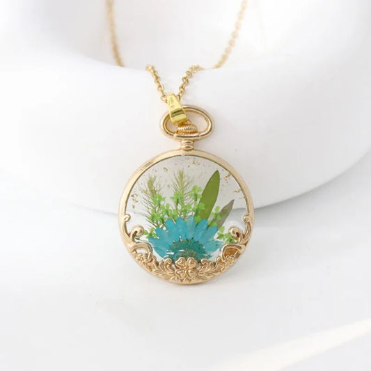 Collier Fleur Séchée - Bleuet des champs