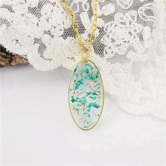Collier Fleur Séchée - Gypsophiles