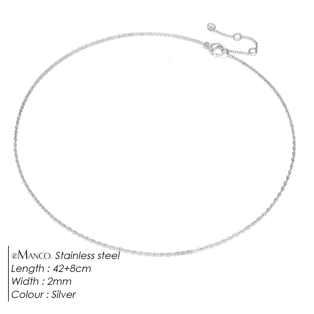 Collier ras de cou en acier inoxydable - aperçu du modèle