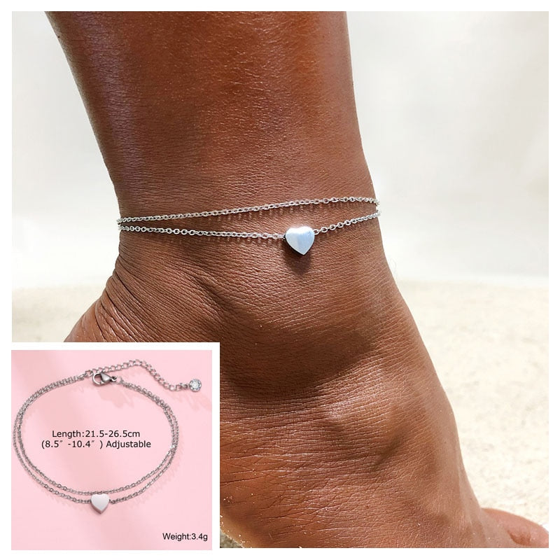 Chaine de Cheville Coeur