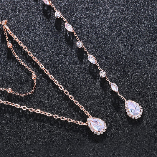 Collier de Dos Mariage Or Rose