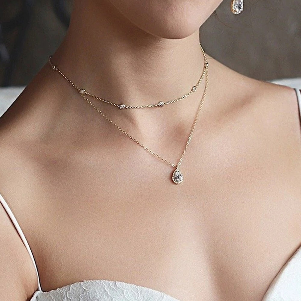 Collier de Dos Mariage Or Rose