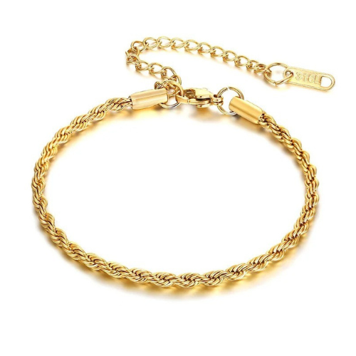 Bracelet Torsadé - Acier Doré