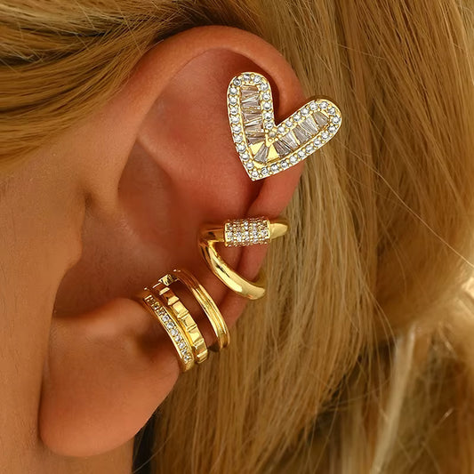 Earcuff - Twisty doré portée