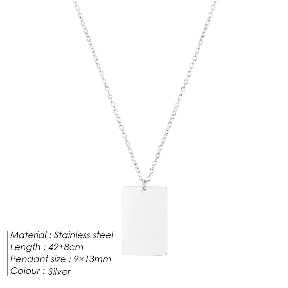 Collier pendentif Élégance rectangulaire — forme et design