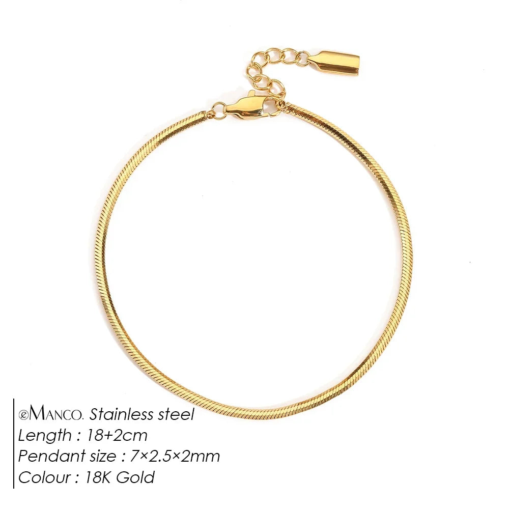 Bracelet serpent acier inoxydable finition argentée