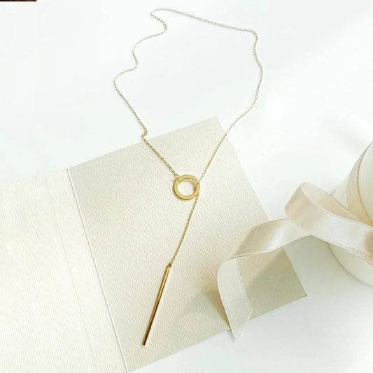 Collier en Y - Éclat Lunaire — vue complémentaire du bijou