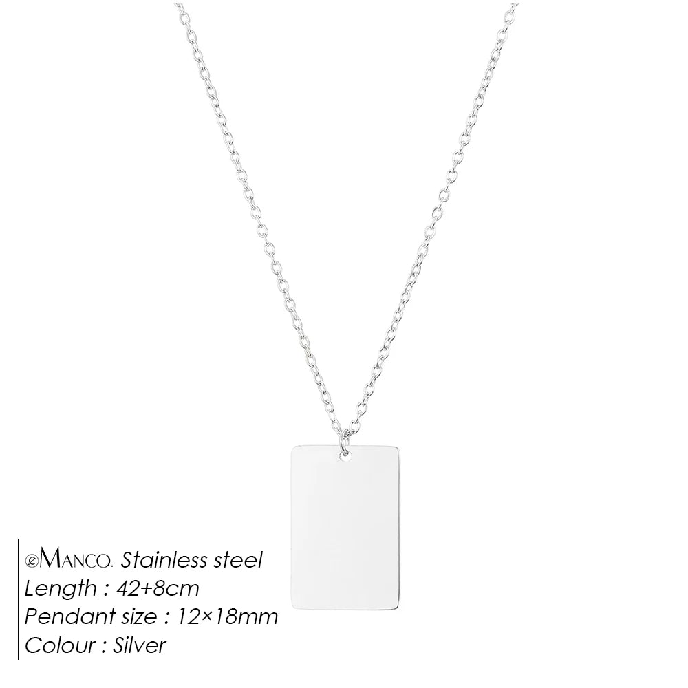 Collier pendentif Élégance rectangulaire — détails du modèle