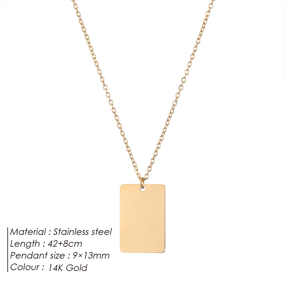 Collier pendentif Élégance rectangulaire — vue complémentaire du bijou