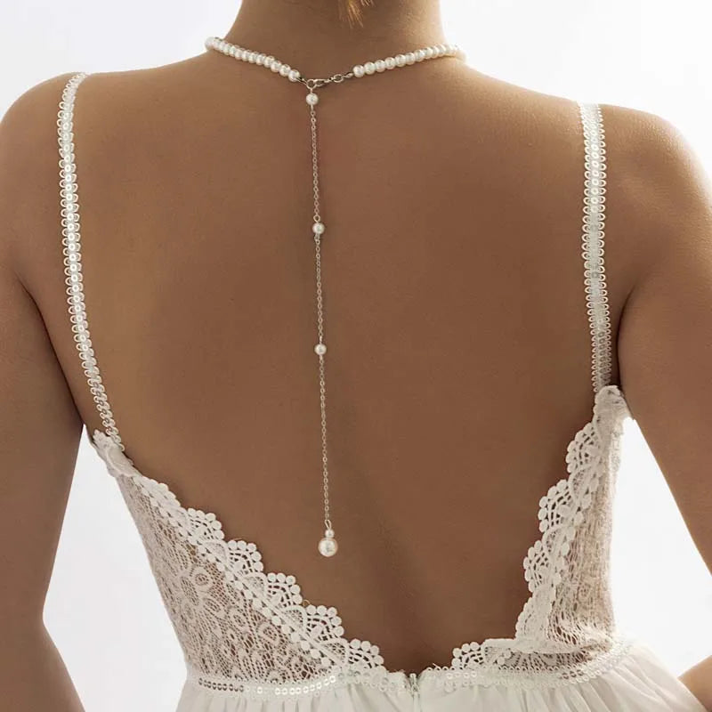 Collier de dos Perla Élégance