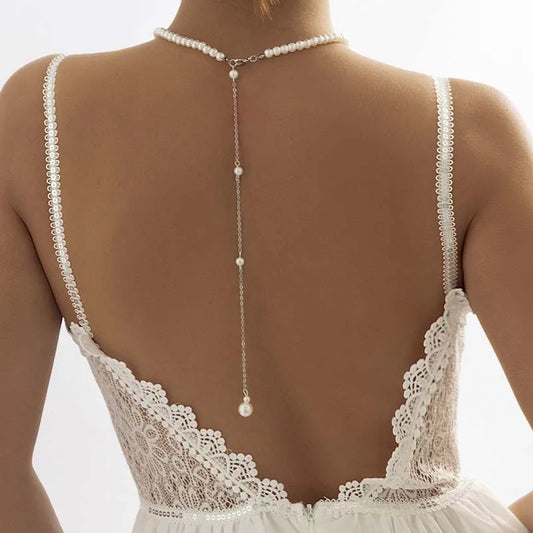 Collier de dos Perla Élégance