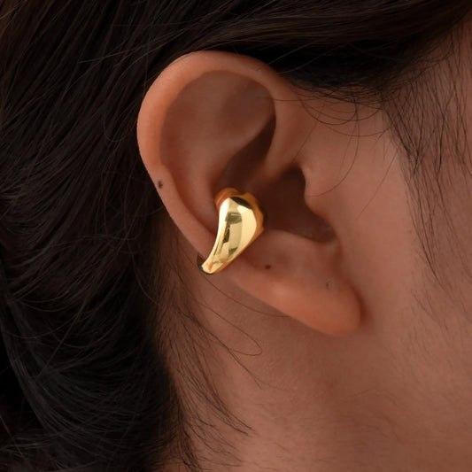 Unique Fake Piercing C-shaped Ear Bone Clip for Women Girl,Water Drop Cartilage Ear Clip,Stainless Steel Ear Cuff Jewellery Gift