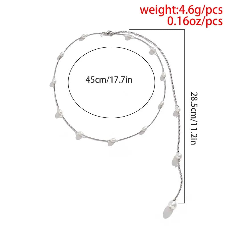 Collier de dos Perla Élégance