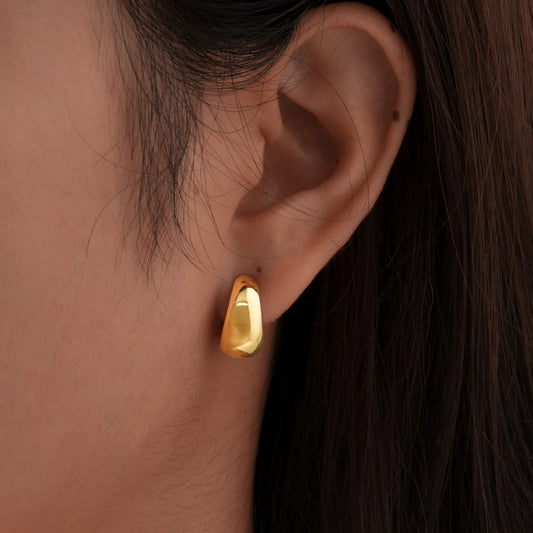 Statement Hollow Ear Bone Clamp for Women Girls,Gold Color Stainless Steel Fake Piercing C-shaped Ear Bone Clip,Fashion Jewelry