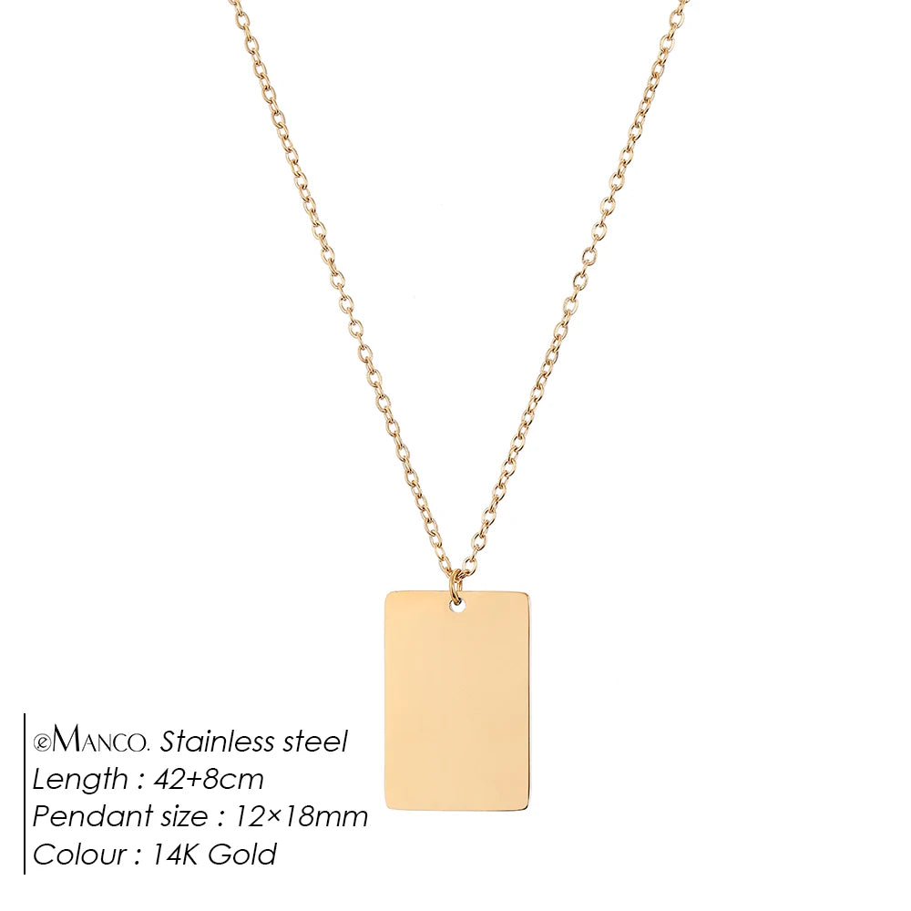 Collier pendentif Élégance rectangulaire — vue alternative