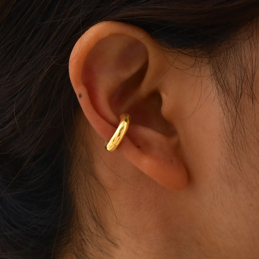 Bague d’oreille dorée sans perçage Ligne Dorée en acier inoxydable