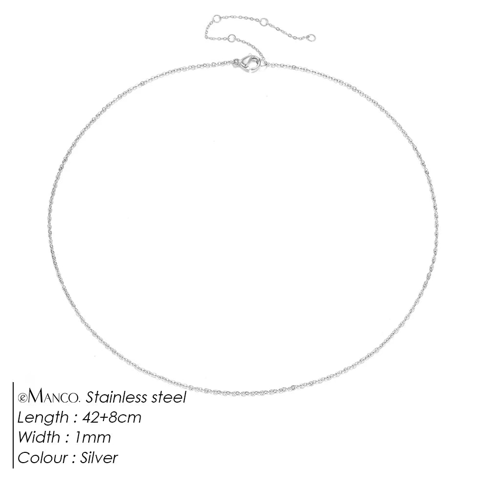 Collier ras de cou en acier inoxydable - vue