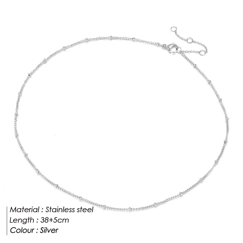 Collier ras de cou en acier inoxydable - détail du modèle